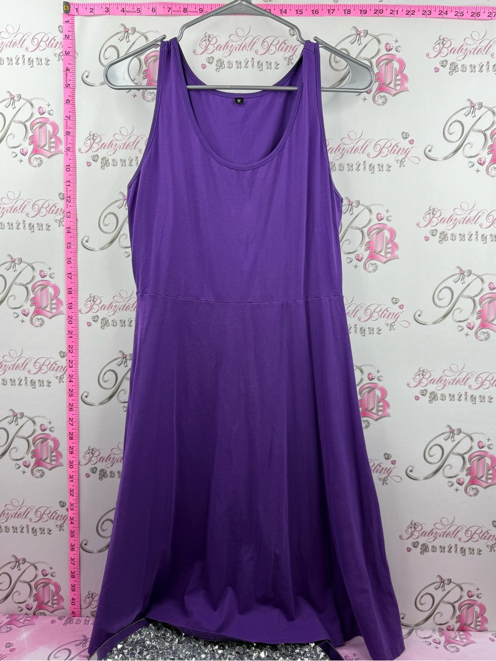 Dress royal purple flowy fun Sleeveless Purple A-Line Dress